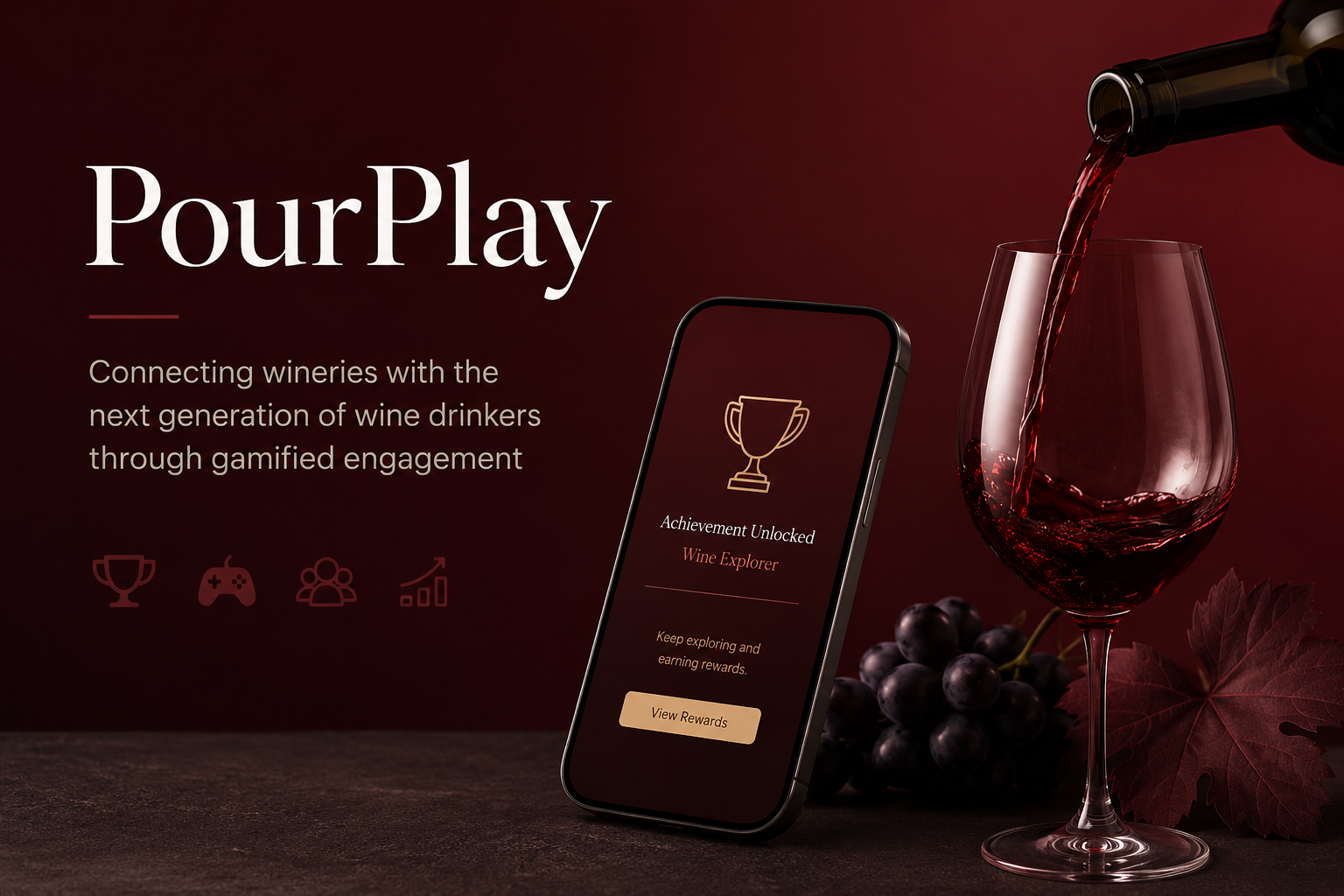 PourPlay wine discovery and rewards platform visual