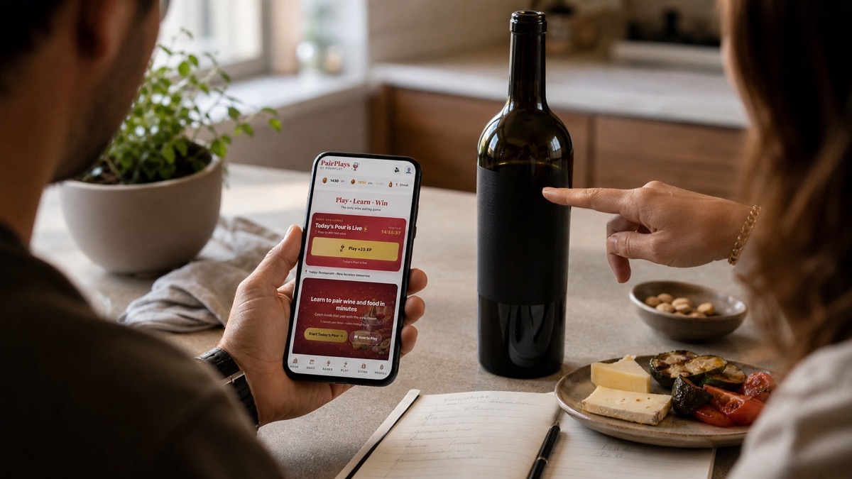 People using PairPlays to make an AI-assisted wine discovery