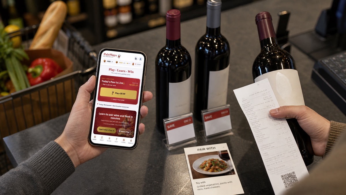 A shopper using PairPlays while considering wine prices and discounts